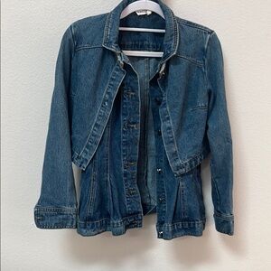 Current Air Denim Peplum Jacket